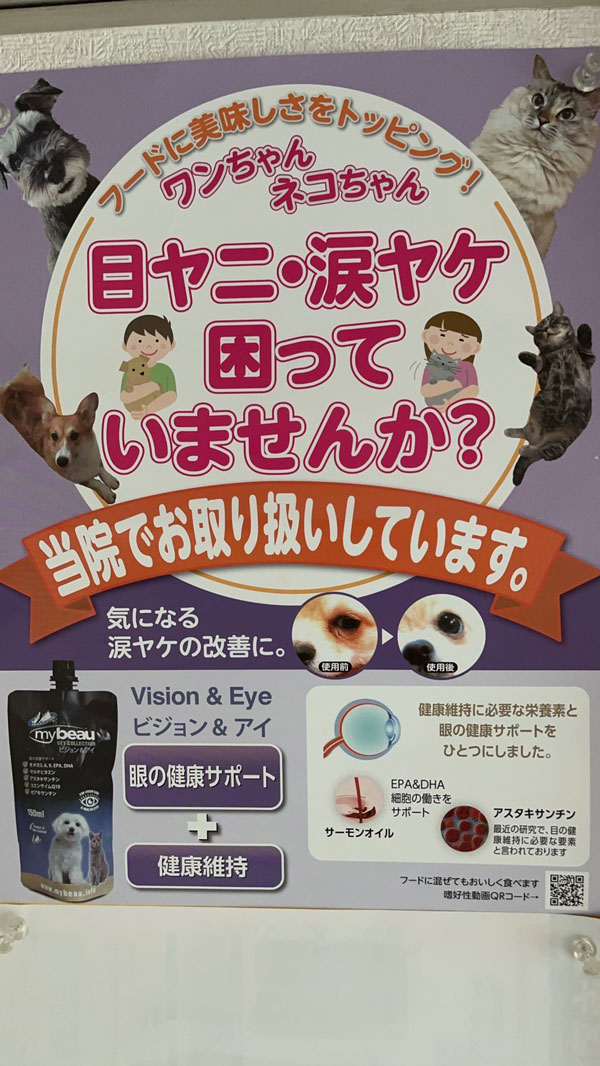 ワンちゃんネコちゃんの目ヤニ・涙ヤケ困っていませんか？